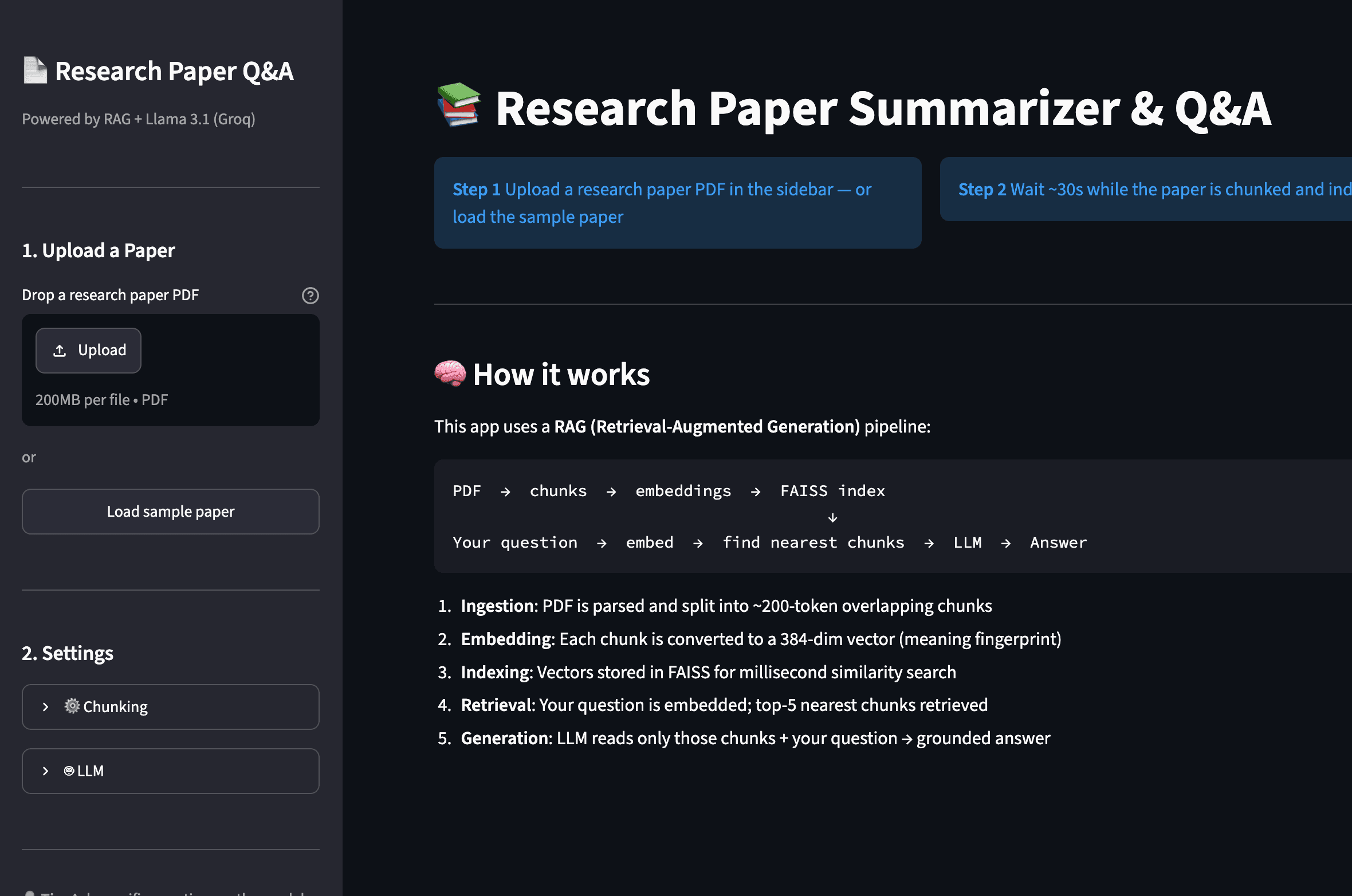 Research Paper Summarizer preview